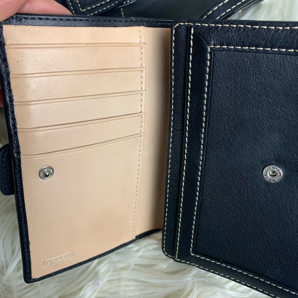 Vintage COACH leather handbag, wallet & Duster EUC - Picture 3 of 8